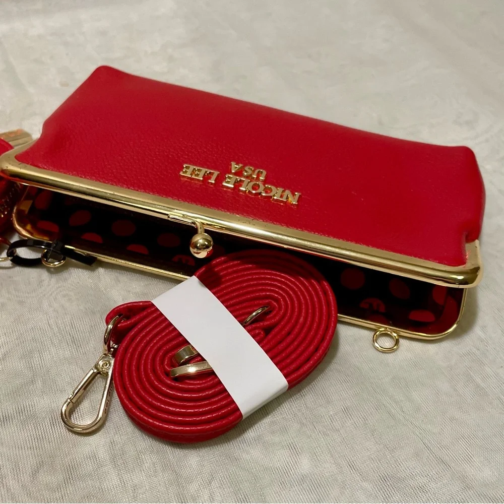 Nicole Lee Kisslock Crossbody Wallet  Combination, NWT